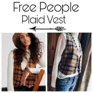 Vest Plaid flannel Free People